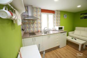 Kuchyň nebo kuchyňský kout v ubytování Apartamentos Bouso