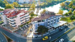 an overhead view of a building next to a river at River suite hotel in Manavgat +16 photos