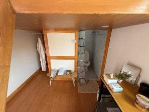 an overhead view of a small room with a room at Bird Nest in Ko Tao