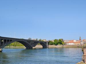 a bridge over a river in a city at Heron House in Tweedmouth