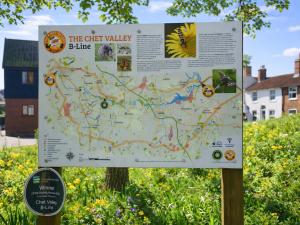a sign with a map of the cheat valley at The Barn in Cantley