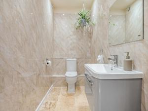 a bathroom with a white toilet and a sink at Old Barn 2 - Uk48478 in Ferndown
