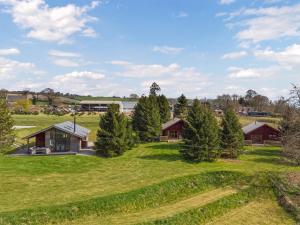 an aerial view of a home with a green yard at Henning Lodge - Uk31008 in Ansty