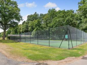 a fence with a tennis court on a court at The Pool House - Uk49372 in Send