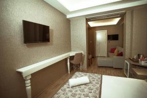 TV a/nebo společenská místnost v ubytování Hotel Iz