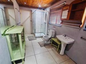 a bathroom with a toilet and a sink at Kameeldoring Guesthouse in Zeerust +50 photos