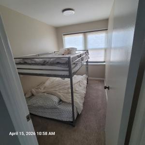 a small room with a bunk bed and a window at The Haven in Dundalk +16 photos