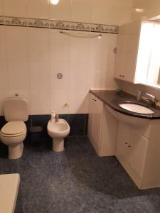 a bathroom with a toilet and a sink at Casa Marina in Omegna +14 photos