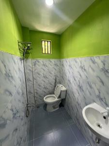 a bathroom with a toilet and a sink at Jaliha Homestay in San Isidro