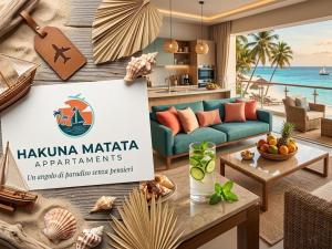 a sign for the hawaiian marriottapapa apartments at HAKUNA MATATA Elegant Apartment in Central Taranto in Taranto