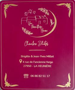 a invitation to a dinner party with a moon and flowers at Une parenthèse fleurie in La Heunière