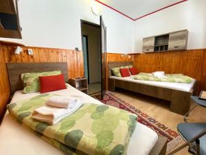 a bedroom with two beds in a room at Franc Llagami - Rooms in Vecsés