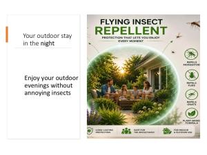 a flyer for a living insect repellent in a garden at LUXURY vertical open space in Sangiano +82 photos