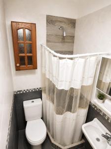 a bathroom with a toilet and a sink at Monoambiente Ballester centro in Villa Ballester