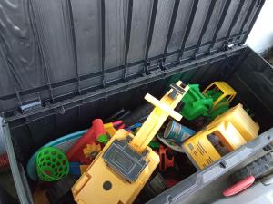 a drawer full of toys in a black box at Wohlfühlwohnung in Rappottenstein