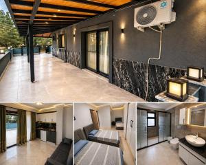 a collage of photos of a house at Taşhan Apart Otel in Didim