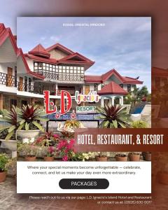 a website for a hotel restaurant and resort at LD Ignacio Island Resort in Roxas
