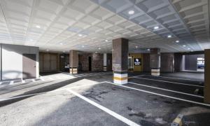 an empty parking lot in an empty building at Beyond Hotel in Incheon