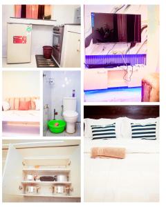 a collage of different pictures of a room at Cozy homes kisii in Kisii