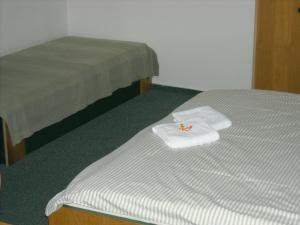 Postel nebo postele na pokoji v ubytování Penzion Bázum