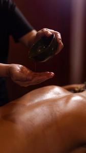 a person is getting a massage at PRIVATE ROOM & SPA avec Jacuzzi privatif in Lorgues