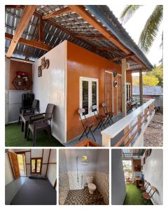 a collage of pictures of a small house at Modo homestay komodo village in Komodo