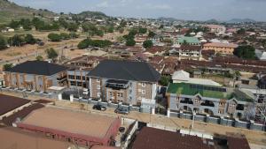 an aerial view of a town with buildings at Kelvin Cameo Resort Hotel in Madala