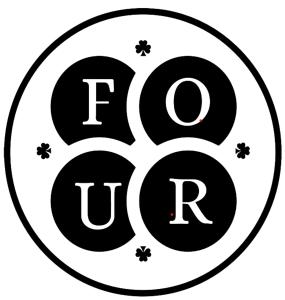a black and white sign with the symbols f and r at The Old Fourpenny Shop Hotel in Warwick