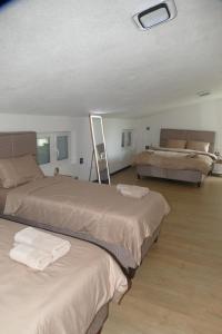 a room with two beds and a ladder in it at Blue Nest in Plav