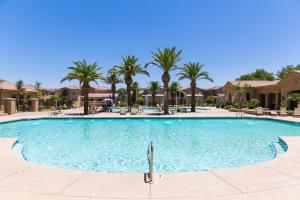 a large swimming pool with palm trees in a resort at Mesa Palms Ferro in Mesa