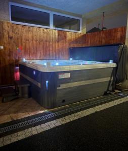a pool table sitting on the side of a building at Willa Marion in Karpacz
