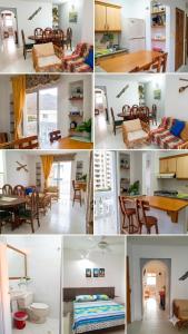 a collage of photos of a kitchen and dining room at Lindo en el rodadero in Gaira