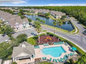 an aerial view of a villa with a swimming pool at Casa Santa Maria in Kissimmee