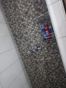 a shower with a shower head in a bathroom at Apartment Alan - Modern Stay in Travnik +25 photos