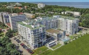 an aerial view of an apartment building at Pokoje Hotel Diva 200 metrów do plaży in Kołobrzeg