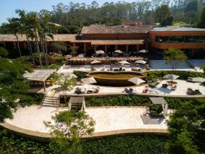 an aerial view of a resort with a pool at Hotel Villa Rossa in São Roque