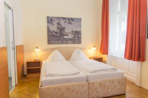 Cama o camas de una habitación en Pension Lehrerhaus