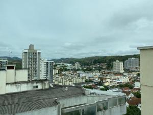 a view of a city from the roof of a building at Flat Encantador in Três Rios
