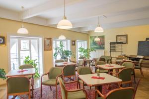 En restaurang eller annat matställe på Pension Lehrerhaus