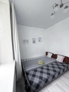 a bedroom with two twin beds in a room at Mountain View Guest House in Zhabagly