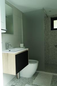 a bathroom with a sink and a toilet and a shower at Udahni prirodu - Panorama in Raška