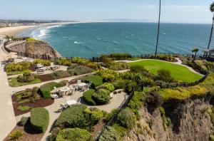 an aerial view of a resort with the ocean at Pacific Point Resort in Pismo Beach