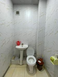 a bathroom with a toilet and a sink at Hostel Inn in Andijan