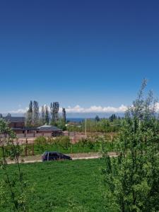 a view of a field with a car parked at Тумар дом in Tamga