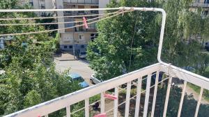 an overhead view of a city from a balcony at Pozarevac-Centar-Stan in Požarevac