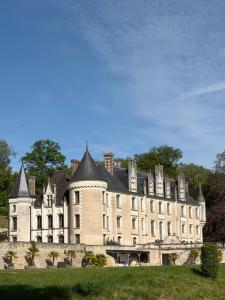 a large building with a roof on a grass field at Chateau des Arpentis in Amboise