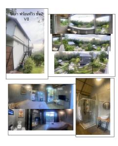 a collage of pictures of a house at Baan Suan Papa Resort Wangmuang in Ban Nong Lom (1)