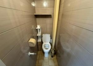 a small bathroom with a toilet in a stall at T5 cosy lumineux in Amiens