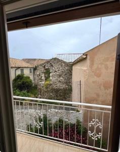 a view from the window of a balcony at Γιασεμί 5 in Fiskardo