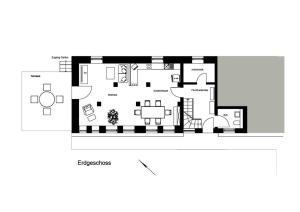 a floor plan of a house at Ferienhaus Pathe in Neuendorf bei Wendisch Buchholz